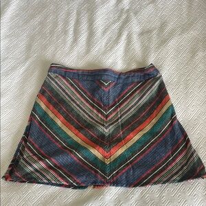 Free People Striped Multicolor Skirt
